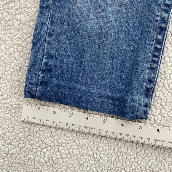 Brody Jeans Shorts Womens Size 28 Capris Cropped Blue Denim 5 Pocket Button Zip - Picture 5 of 11